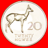 * GREAT BRITAIN (1968-1988): ZAMBIA  20 NGWEE 1968! PROOF REEDBUCK! LOW START NO RESERVE! - Zambia