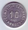 Monnaie De Nécessité - 74 - Annecy - Comptoir Savoyard - 10c - - Monétaires / De Nécessité