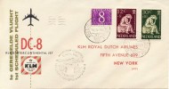 Eerste Geregelde KLM Vlucht Per DC8 Amsterdam - New York (16 April 1960) - Cartas & Documentos