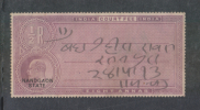 NANDGAON  State  8A  KE VII Overprinted  Court Fee Type 3 K&M 44 # 87411 Inde Indien India Fiscaux Fiscal Revenue - Nandgame