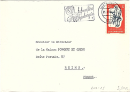 LUX-L5 - LUXEMBOURG N° 576 Sur Lettre Avec Flamme Thème Bières - Briefe U. Dokumente