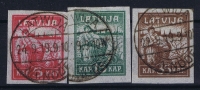 LATVIA/LETTLAND Mi Nr 25 Y - 27 Y Gestempelt/used/ Obl. - Letland