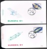 FDC 2406/07 Europa - Télécommunications (satellite, Navette Spatiale) - 1991-2000