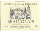 Etiquette De Vin - Domaine De La Terrière - Beaujolais - Mis En Bouteille à La Propriété - Jean Coquard - Létra - 12 % V - Beaujolais