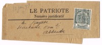 15399. Faja Publicacion Preobliterado  BRUXELLES (Belgien) 1897. Roulotte. Revue LE PATRIOTE - Rollenmarken 1894-99