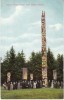 Sitka Alaska, Indian Totem Poles, Native American Art Totems, C1900s Vintage Postcard - Sitka