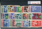 Europa CEPT 1961 Complete ** MNH. - Volledig Jaar