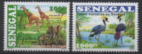 Sénégal 2015 Mi. 2224 - 2226 Faune Menacée Threatened Fauna éléphant Girafe Elefant Birds Oiseaux Vögel - Giraffes