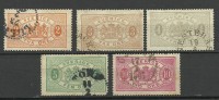 SCHWEDEN Sweden 1881/1893 Dienstmarken = 5 Werte Aus Michel 1 - 14 O - Dienstzegels