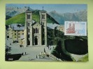 CARTE MAXIMUM CARD NOTRE DAME DE LA SALETTE AVEC OBLITERATION ORDINAIRE ISERE FRANCE - Abadías Y Monasterios