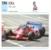 Lola T800 'Indycar' Voiture De Course  -  1984  -  Fiche Technique Automobile (Grande Bretagne) - Cars