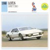 Lotus Esprit Turbo  -  1980  -  Fiche Technique Automobile (Grande Bretagne) - Cars