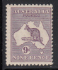 Australia MH Scott #50 BW #27 9p Kangaroo - Ongebruikt