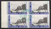 Q900-GREAT BRITAIN .-. 1962 .-. SANDA ISLAND.-. ELEPHANT ROCK .-. 2 S . BLUE-  USED - BLOCK IMPERFORATE - Local Issues