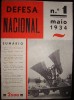 Revista Defesa Nacional De Portugal Nº 1- Very Rare Magazine Military - Militaire 1934 Number 1. - Zeitungen & Zeitschriften