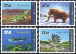 Kyrgyzstan 2012 Mi.No. 726 - 729 Kirgisien Prehistoric Fauna Fishes, Reptiles, Mammals 4v MNH**  8,50 € - Kirgisistan