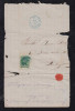 Brazil Brasil 1871 Cover Fragment MEIA PATACA To Rio De Janeiro Blue PM - Storia Postale