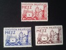 Vignettes Exposition Philatélique De METZ 1938 Neuves Sans Charnière - Filatelistische Tentoonstellingen