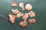 Lot N°6 - Pépites De Cuivre Natif En Plaque - Poids Environ De 3 à 4gr - Origine : Namibie - Pépite - Minéraux