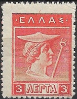 GREECE 1911 Head Of Hermes - 3l. - Red MH - Unused Stamps