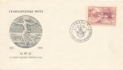 Czechoslovakia / First Day Cover (1949/06 A) Praha 1 (b): 75th Anniversary Of The Universal Postal Union (UPU) - UPU (Universal Postal Union)