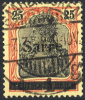 SAAR 1920 Overprint Type III On 25 Pfg.  Red-orange/black Shade, Used  Michel 9aIII (€420) - Used Stamps