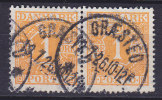 Denmark Porto Postage Due Marke 1922 Mi. 9    1 Ø Ziffern & Vier Kronen, Glatter Grund Deluxe GRÆSTED Cancel !! - Port Dû (Taxe)