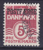 Denmark Postfähre Paket Marke 1942 Mi. 25 I    5 Ø Wellenlinien Waves Overprinted POSTFÆRGE Type I - Pacchi Postali