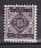 WURTTEMBERG 1919. Mi 139 MLH (*) - Postfris