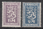 Finland    Scott No 141-42    Unused Hinged      Year  1927 - Neufs