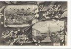Carte Postale Ancienne Fantaisie Pontcharra Sur Turdine - Un Bonjour - Multivues, Fleurs, Muguet - Pontcharra-sur-Turdine