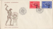 Enveloppe  FDC   1er  Jour   GRECE   Paire   EUROPA    1962 - 1962