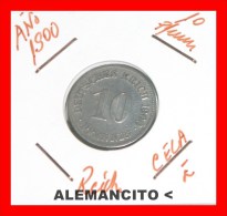 ALEMANIA - IMPERIO  DEUTSCHES REICH  AÑO 1900-E - 10 Pfennig