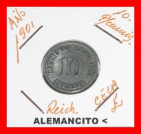 ALEMANIA - IMPERIO  DEUTSCHES REICH  AÑO 1901-E - 10 Pfennig