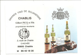 Yonne - 89 - Chablis - Grands Vins De Bourgogne Glibert Picq 3 Route Chichée - Chablis
