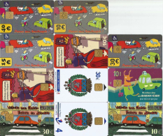 Lot De 11 Cartes Parking Paris - Telefonmünzen