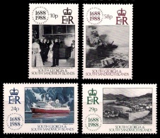 (181) Falkland Isl. / South Georgia  1988 / Lloyd's List / Ships / Bateaux / Schiffe  **  / Mnh  Michel 172-75 - Georgia Del Sud