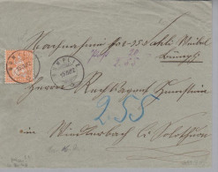 Heimat BE Bümpliz 1882-07-15 NN-Brief 20Rp. Sitzende Faser - Storia Postale