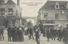 61 Bazoches Sur Hoëne (Hoesne) Les Boucheries Le Jour Du Comice Agricole 18 Sept 1910 TBE - Bazoches Sur Hoene