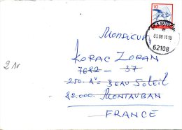 YOUGOSLAVIE. N°2298 De 1990 Sur Enveloppe Ayant Circulé. Hirondelle. - Rondini