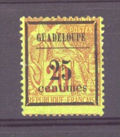02278  -   Guadeloupe  :   Yv  5  *  Variété: Centimes Plus Large - Ungebraucht