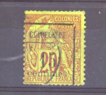 02298 -   Guadeloupe  :   Yv  5  (o)  Surcharge Décalée - Oblitérés