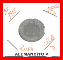 ALEMANIA  - IMPERIO - DEUTSCHES REICH - AÑO 1905-D - 10 Pfennig