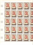 FEUILLE COMPLETE DE 25 TIMBRES N° 1413 NEUF  MNH **  DE 1964 - Full Sheets