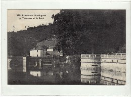 BRANTOME - LA TERRASSE ET LE PONT - CPA - Brantome