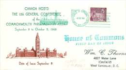 1966  Commonwealth Parliamentary Conference  Sc 450  House Of Commons Cancel And Handstamp - 1961-1970