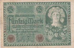 50 Mark Reichsbanknote 1920 - 50 Mark