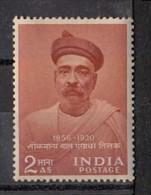 INDIA, 1956,   Birth Cenrenary Of Lokmanya Tilak, Patriot And Journalist, , MNH, (**) - Ungebraucht