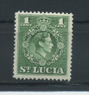 SAINT  LUCIA   1949    1c  Green   Perf  14    MH - St.Lucia (...-1978)