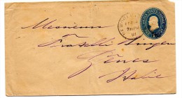 ** USA POSTAL HISTORY, STATIONERY 1c, 1891, From NEW ORLEANS To GENOVA - ...-1900